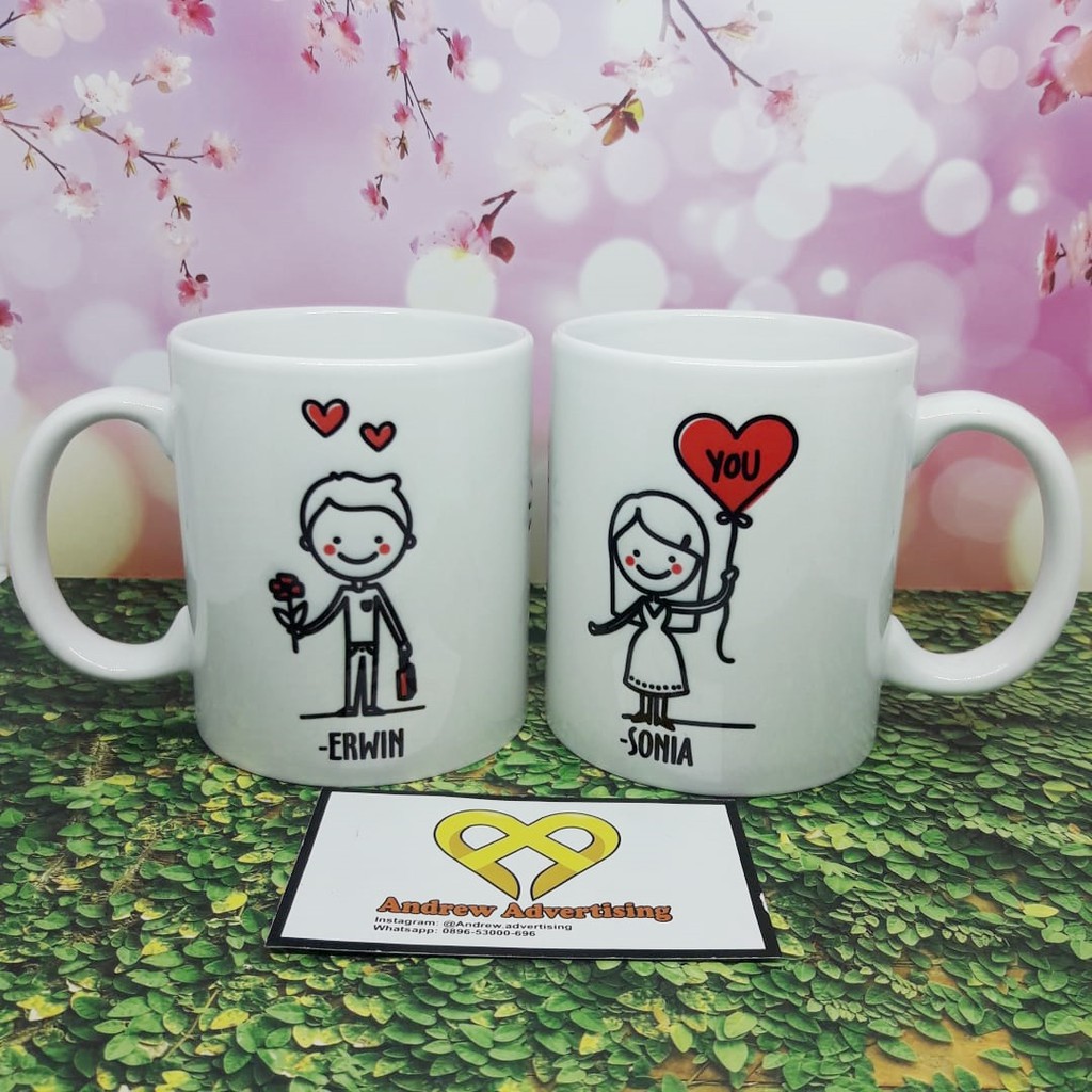 MUG COUPLE WEDDING / ANNIVERSARY KADO PERNIKAHAN