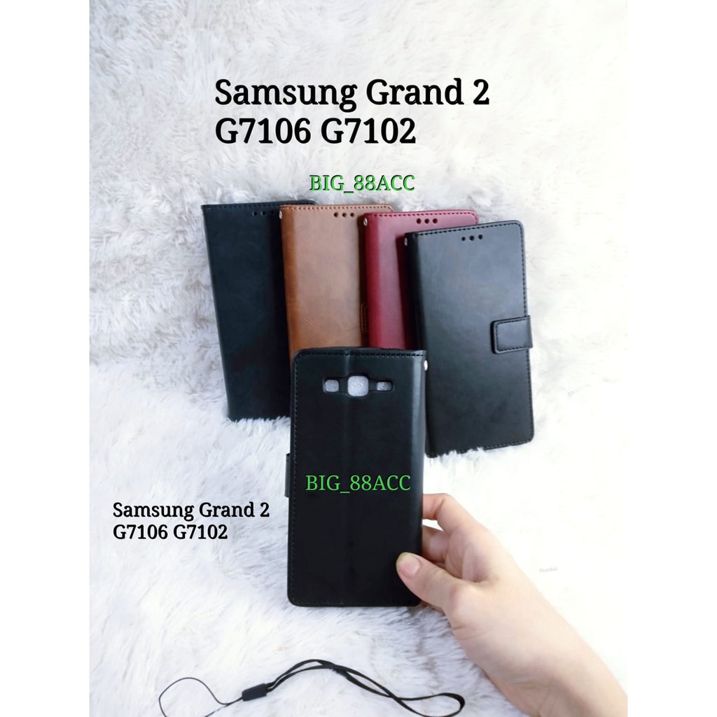 Flip Cover Flip Case Case Casing Samsung Galaxy Grand 2 G7106 G7102 Sarung Dompet