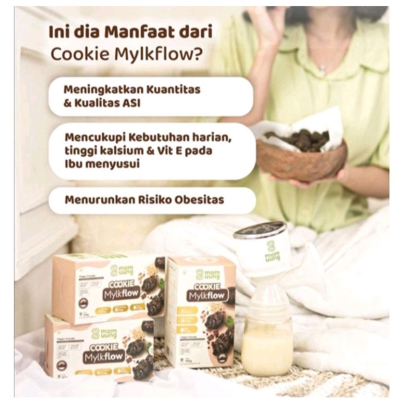 MOM UUNG - Cookie Mylkflow 150gr / Cookies Booster Asi / Kukus Cemilan Sehat Busui