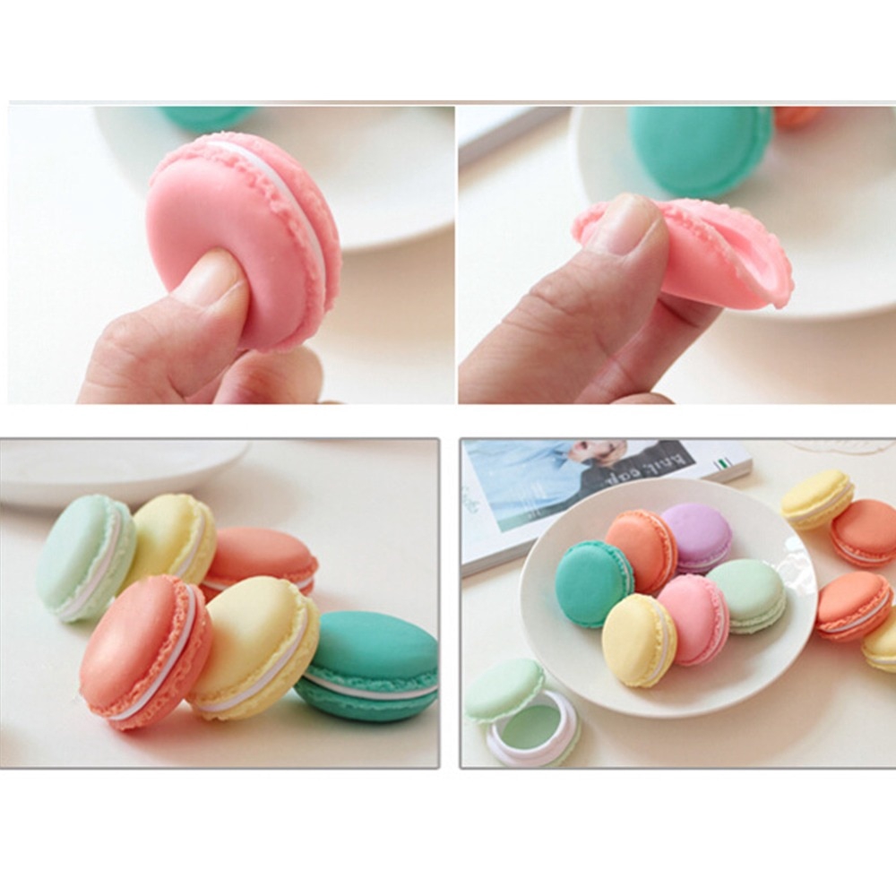 Kawaii Mini Macarons Storage  Box Organizer Pill Case Carrying Case Jewelry Ring NecklaceJewelry Gift