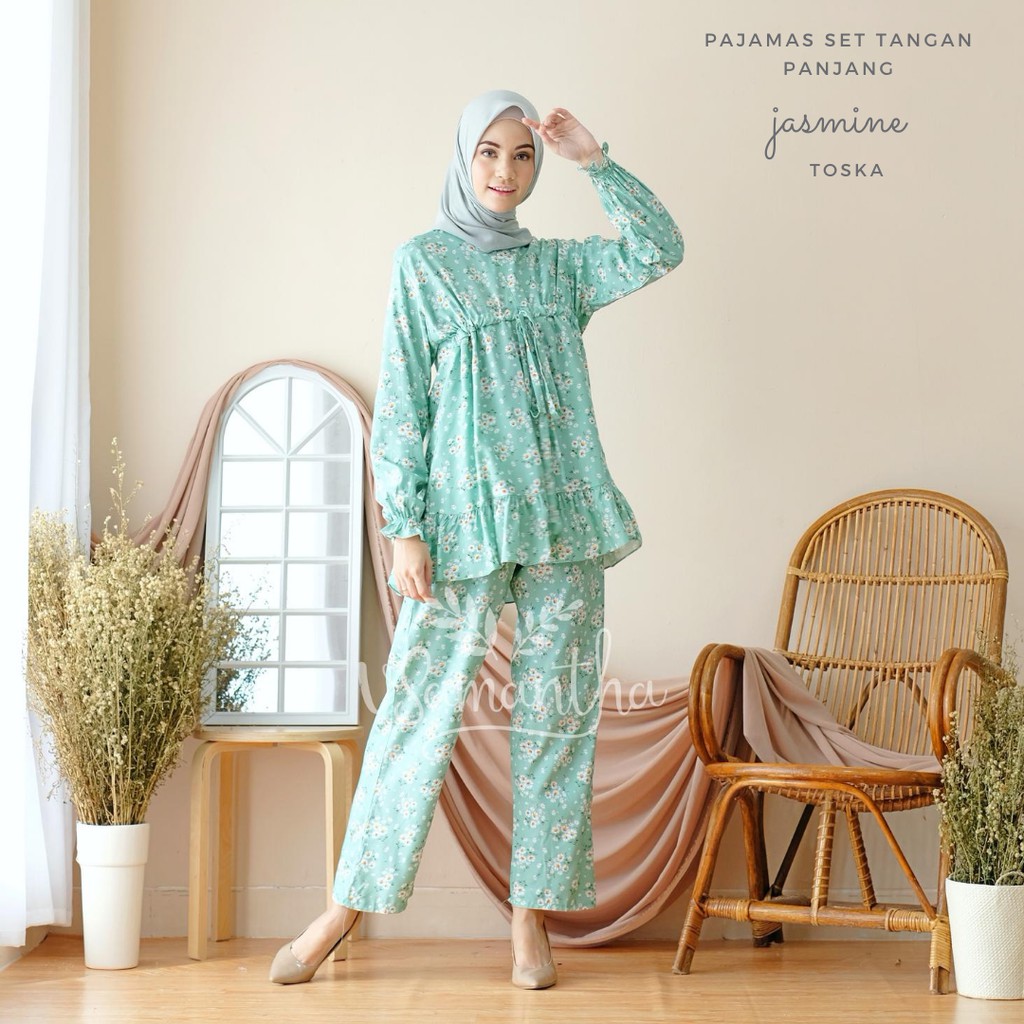 Pajamas Set Rayon Rempel BUSUI | Tangan panjang , Celana panjang