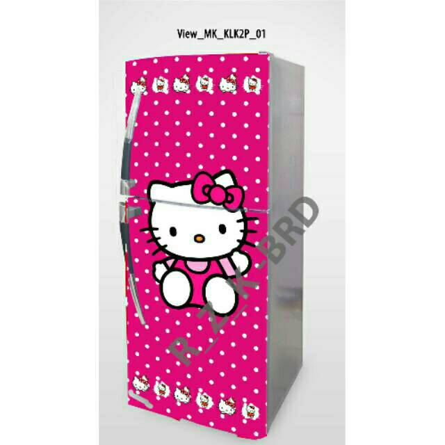 Sticker Kulkas 2 Pintu Hello Kitty