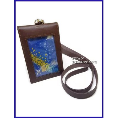

iD card holder kulit asli,name tag kulit asli double magnet k
