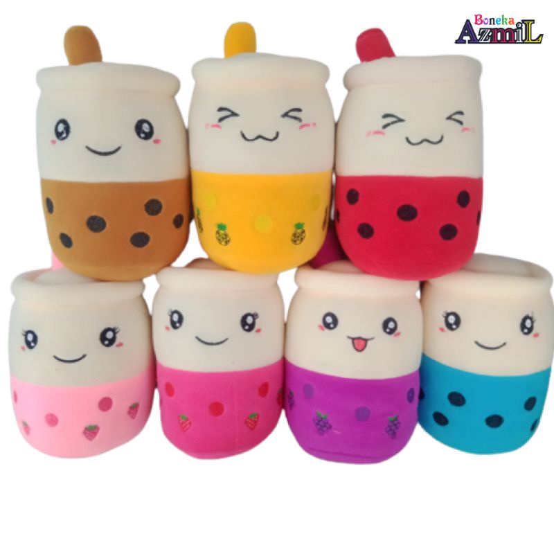 Boneka Boba bubble milk tea paduan warna size m