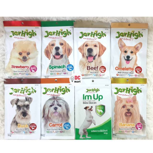 Terlaris Jerhigh 70 Gr Blueberry / Strawberry / Banana / Carrot / Spinach / Beef