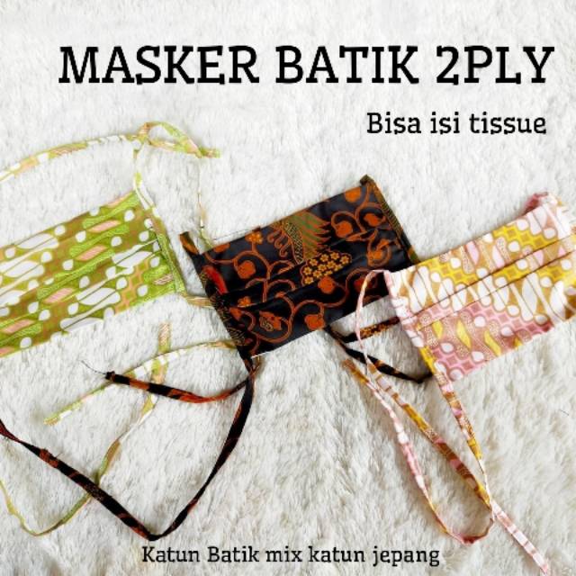 Masker kain motif batik