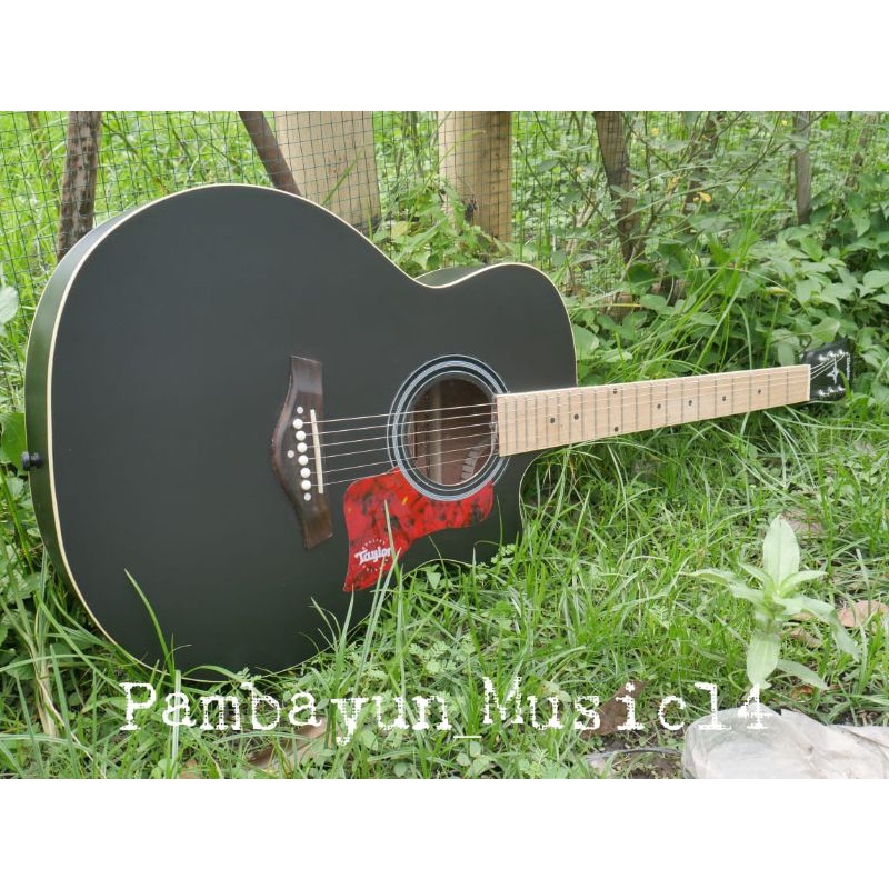 GITAR AKUSTIK ELEKTRIK TAYYLOR Custom GRATIS KABEL JACK &amp;  PACKING KAYU