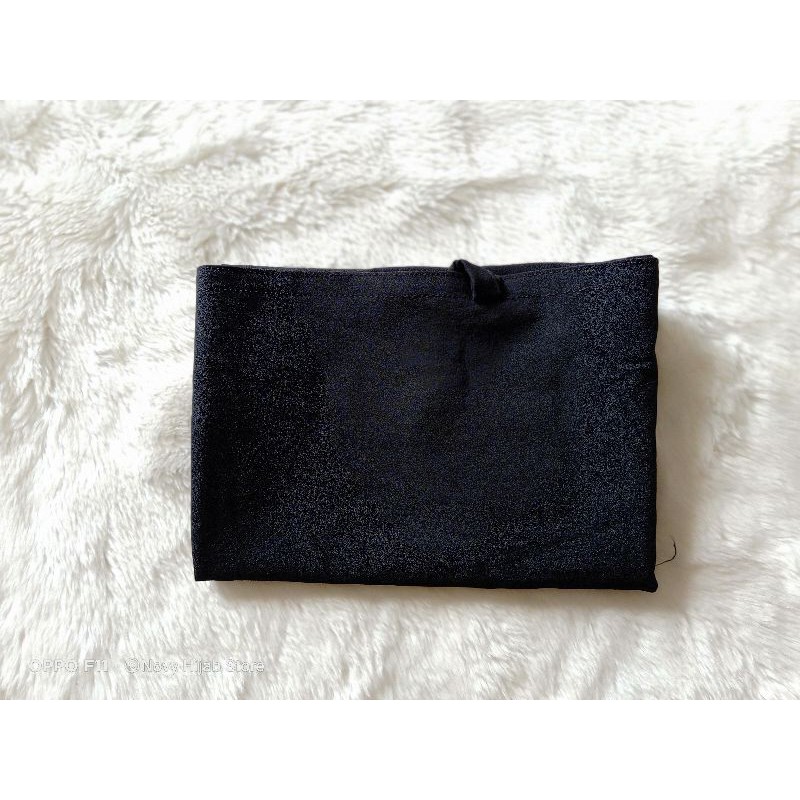 Bisa COD bergo maryam size L tepi jahit diamond ukuran besar-Hitam