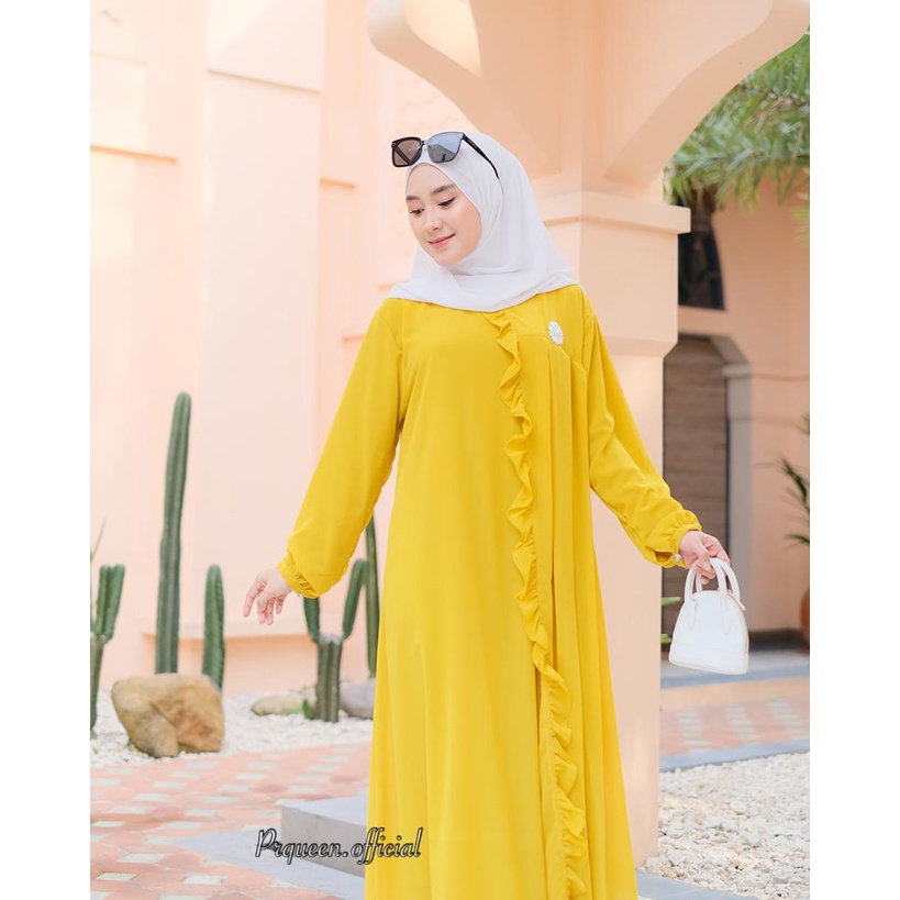 DRESS KONDANGAN - ASMIRANDA MAXY DRESS FREE BROSS - DRESS GAMIS CERUTY COCOK UNTUK ACARA KONDANGAN