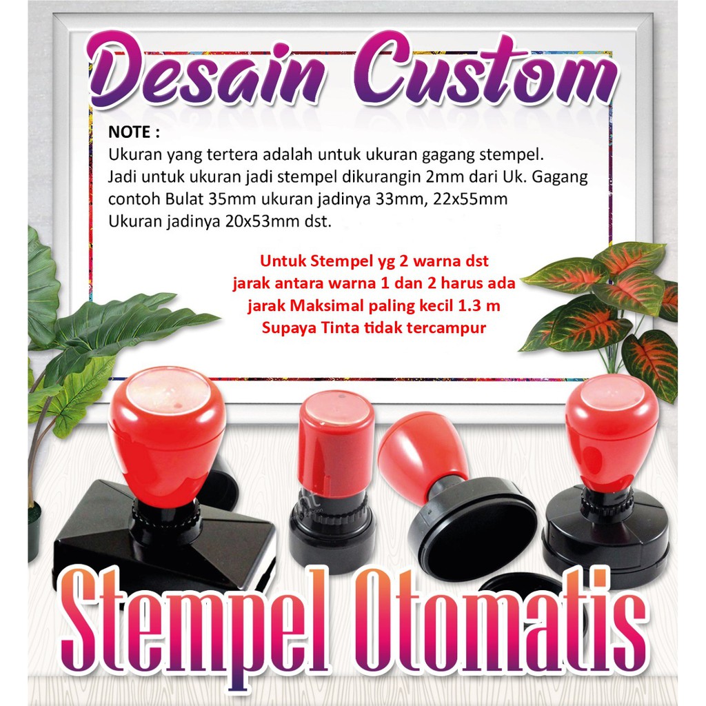 

Stempel otomatis / desain custom / murah berkualitas