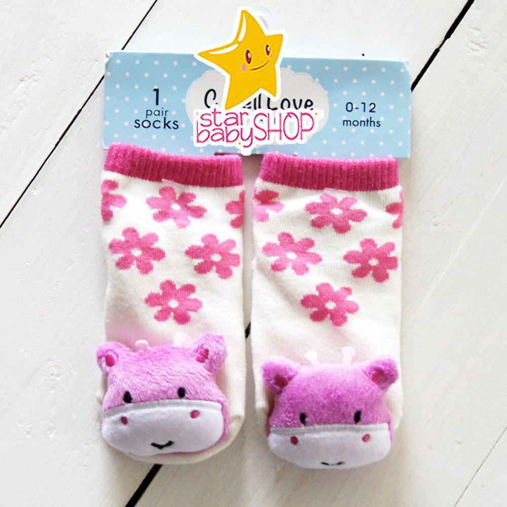 Kaos Kaki Rattle Bayi/ Kaos Kaki Rattle Boneka Kicik Kicik Catell Love - GIRLS