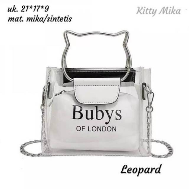 Tas Selempang Mika BUBYS Transparant Tali Rante JUST YELLOW APRICOT