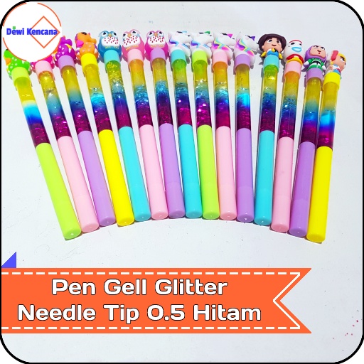 

Pulpen Gell Glitter Kuda Laut Needle Tip 0.5 Hitam
