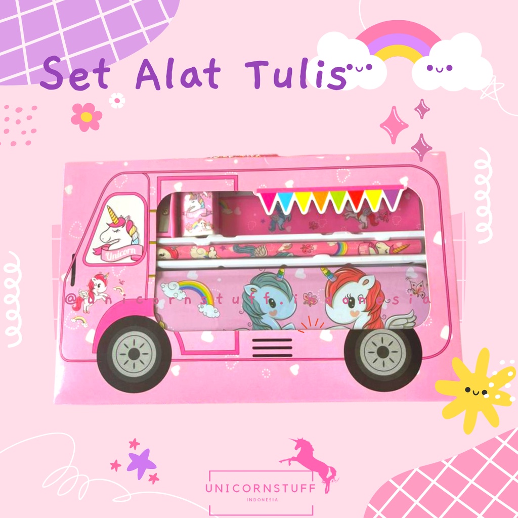 Paket Alat Tulis Set Stationery Tempat Pensil Cewek Perempuan Kado