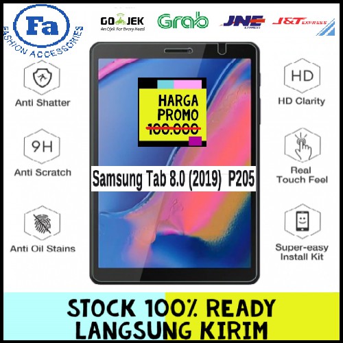 ABT-02 Tempered Glass STD Samsung Tab A 8 Inch / P205 / Anti Gores Kaca Tablet / Screen STRDY