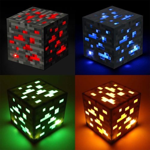 Light Up Minecraft minicraf mini cfrat lampu lava Square Redstone