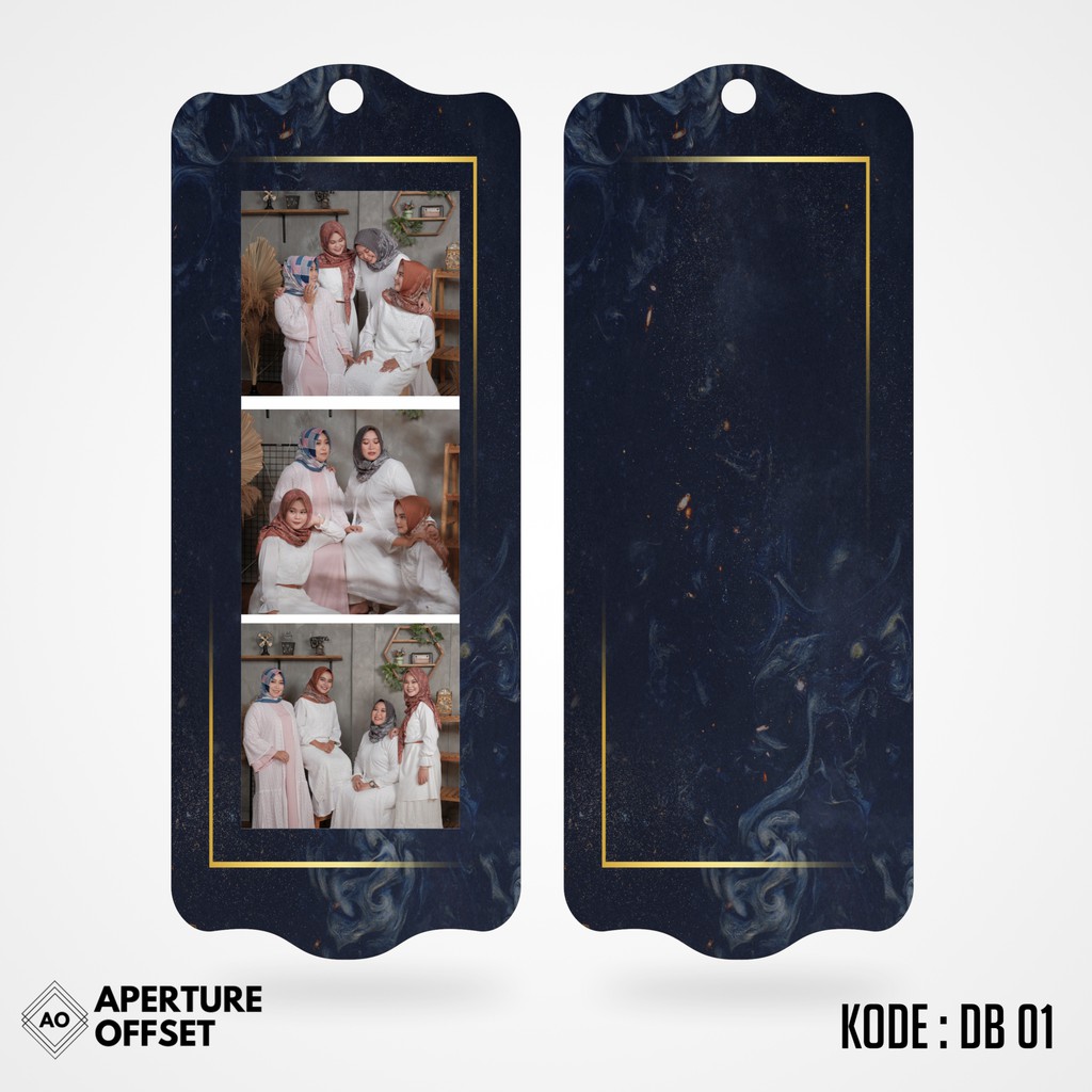 Frame Photobooth Strip 2R kertas photo aksesoris bingkai 1 lembar DB01