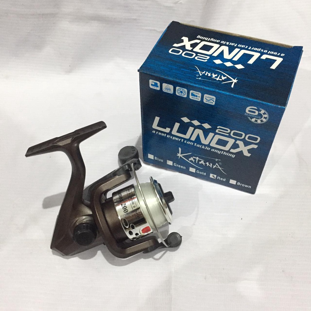 Reel Katana Lunox200 6 Bearings dan sudah diisi senar