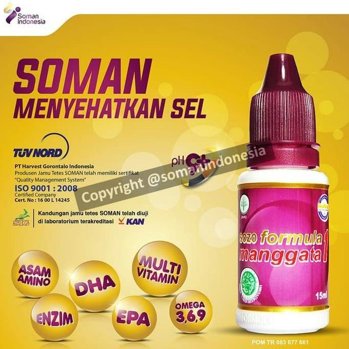 hanya disini] jamu tetes soman formula manggata ( soman)