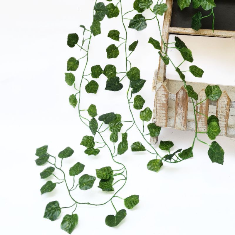AL92 Daun Rambat 2m Anggur Lotus Sri Gading Peperomia Semangka Artificial Wedding Leaf