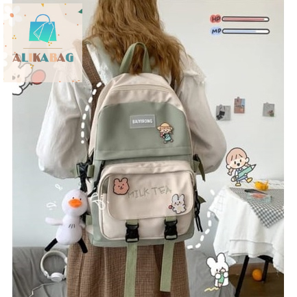 ALIKA BAG - Tas Ransel Backpack Fashion Wanita Korean Style