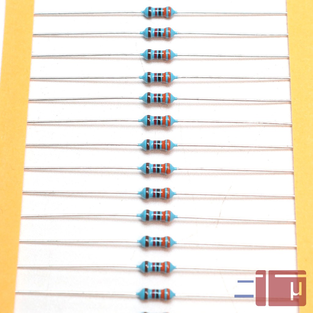 x10 Resistor 33K 1/4W Metal Film 1% Taiwan Kaki Tembaga