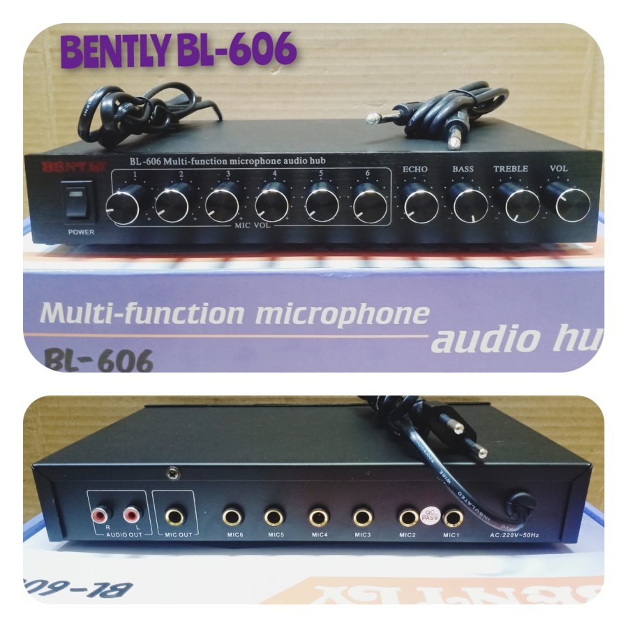 MIXER MIC ATAU PEMBAGI MIC 6 CHANNEL BENTLY BL 606