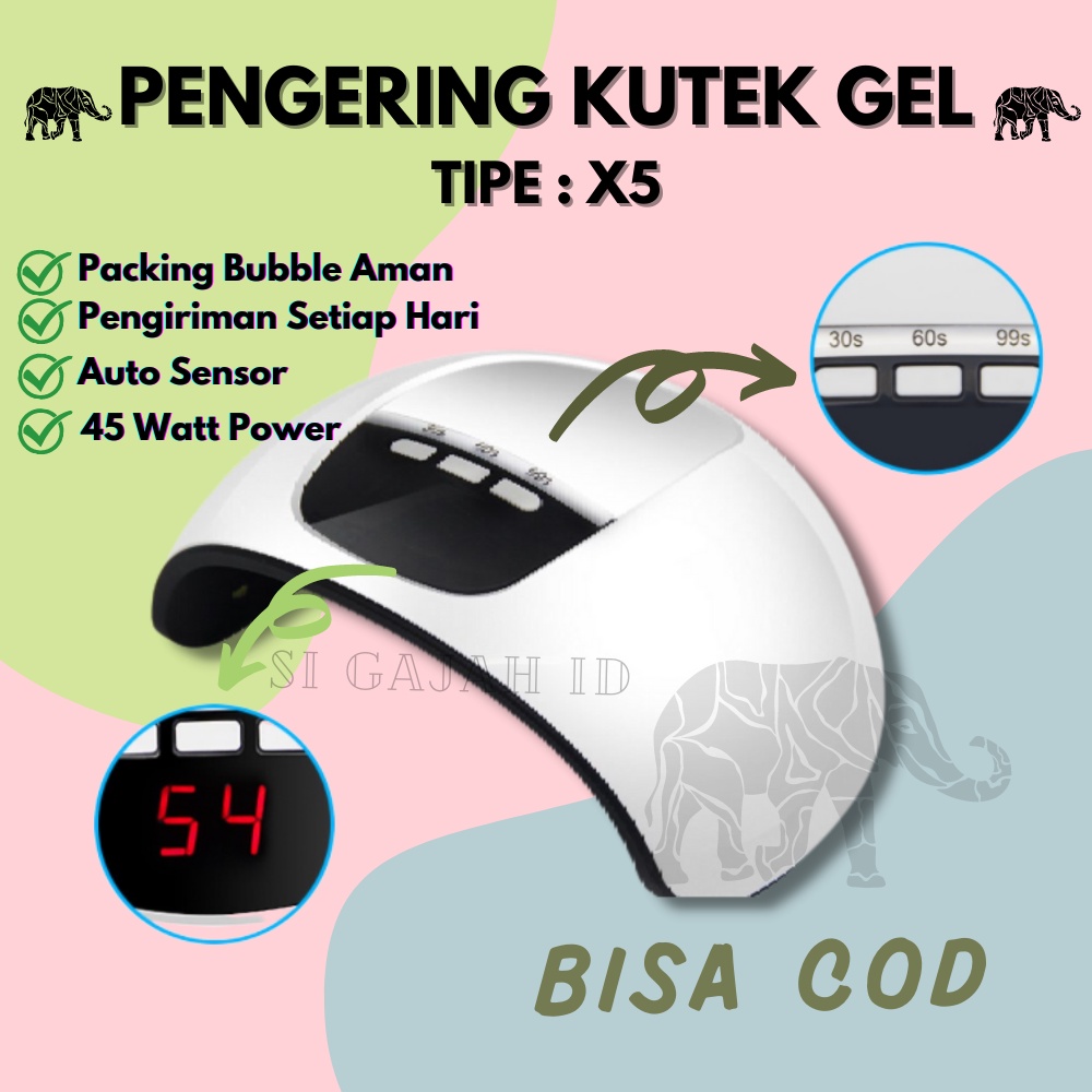 Pengering Kutek Kuku UV LED Nail Dryer X5 White