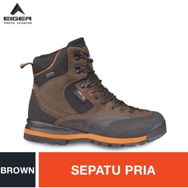 Sepatu Eiger1989 Python High Cut Shoes Brown Olahraga Gunung Original