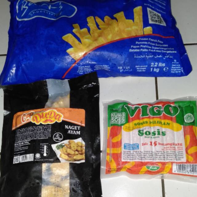 

Paket Syantik (kentang, nugget, sosis)