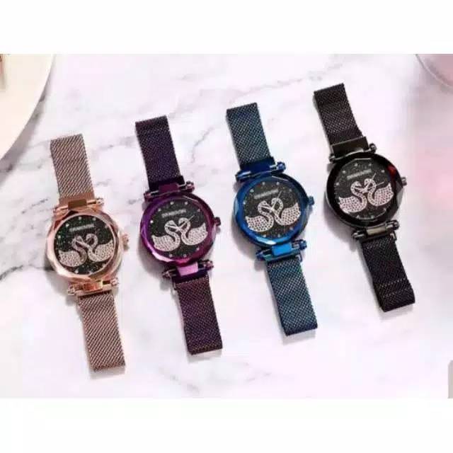 Jam Tangan Wanita Korea Strap Magnet Angsa Double