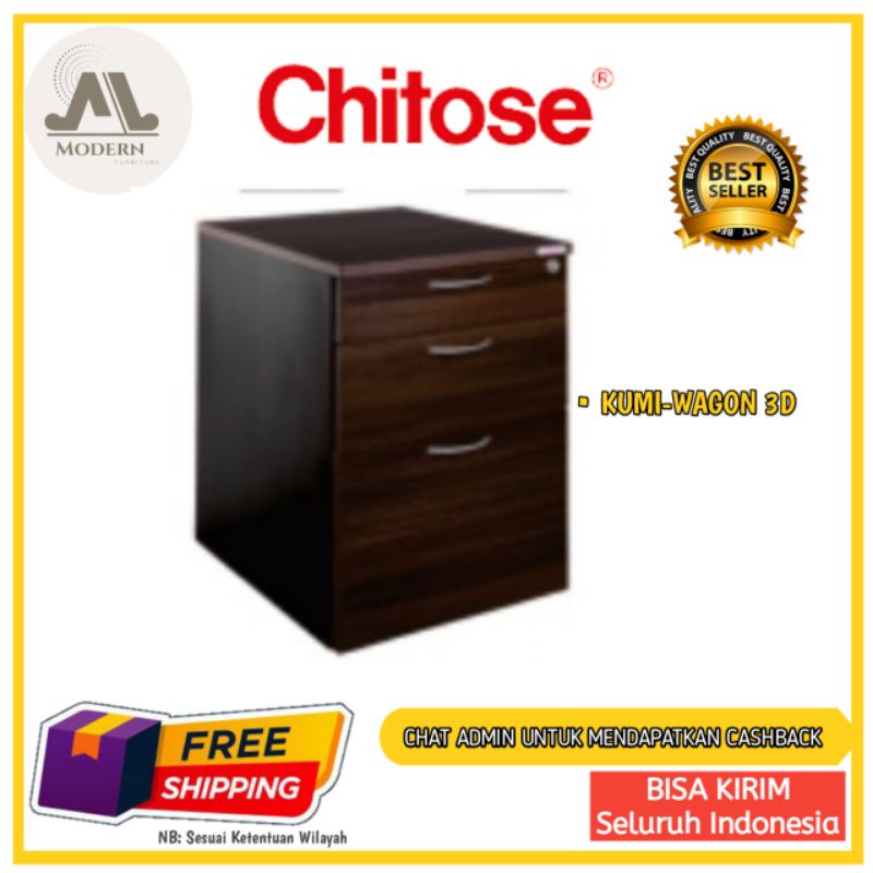 TERMURAH Lemari arsip / Lemari pakaian / Lemari serbaguna / kabinet terbaru Chitose Tipe KUMI WAGON 