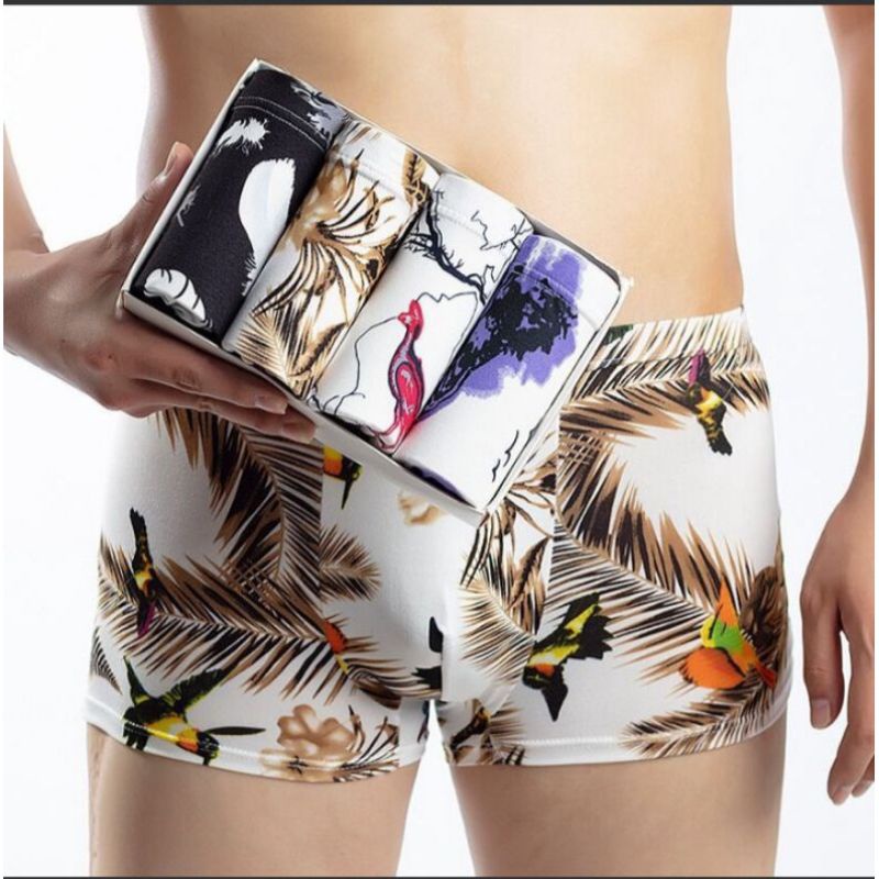 (1 buah) Aneka Boxer dalaman sexy Pria Celana Dalam pria Pakaian dalam cowo motif