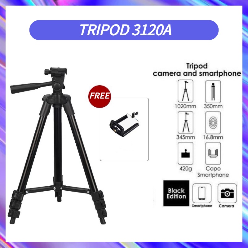 【33LV.ID】4 Model Paket Komplit Ringlight 26cm + Tripod 2,1 Meter Make Up Vlog Lampu Ringlight