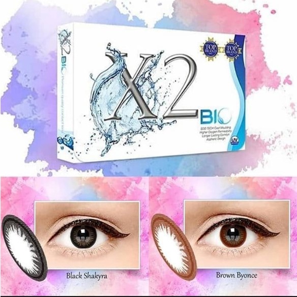 Softlens X2 BIO Normal &amp; Minus 0.50 - 6.00 Dia 14.5MM / FREE LENSCASE - KASIMURA