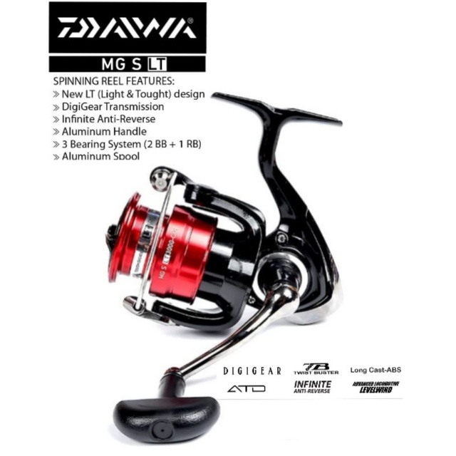 RILL SPINNING DAIWA MG-S LT 1000 | 2000 | 2500 | 3000 | 4000 | 5000 | 6000