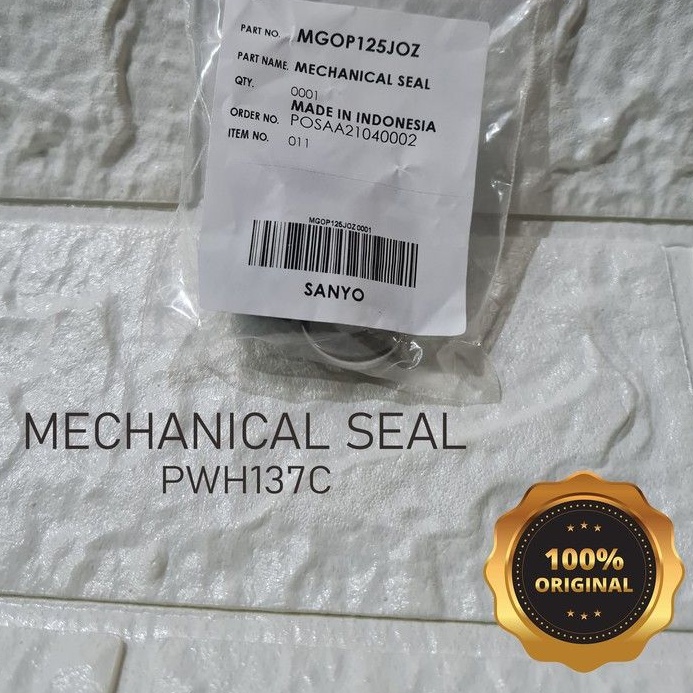 MECHANICAL SEAL P-H137A/PW-H137B /PW-H137C/P-H137AC/P-H130B/PW-H138C/PD-WH130B POMPA AIR SANYO ORIGI