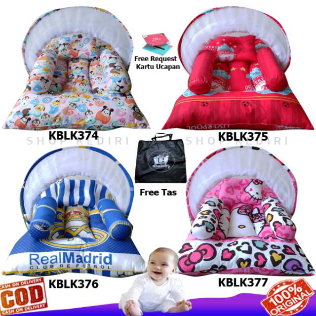 Elha Baby Kasur Bayi Lipat Set Motif Lucu Karakter Tempat Tidur Bayi-01