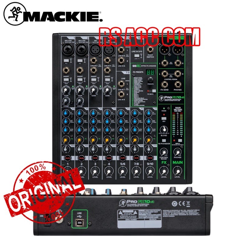 Mixer Mackie PRO FX10 V3 Original PROFX10V3 - 10 Channel