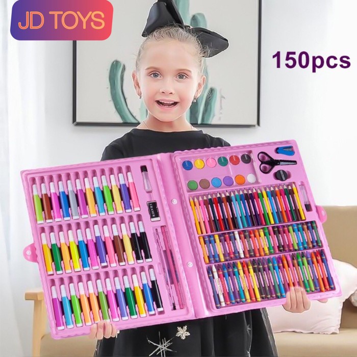 

Produk Terbaru Pensil Warna 150Pcs / Art Set / Coloring Set 150 Pcs/ Crayon Set Koper