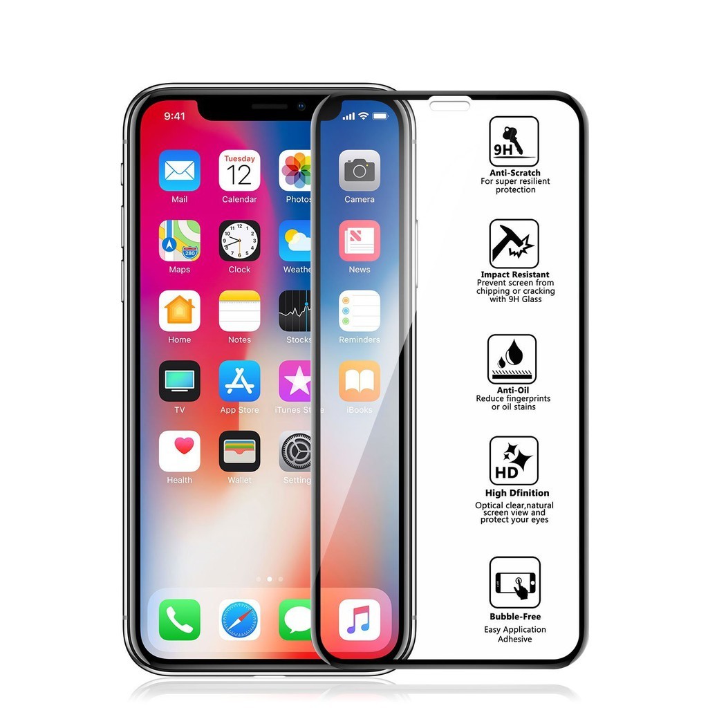 Pelindung Layar Tempered Glass Transparan untuk Apple iPhone X/XS XR iPhone XSMax iPhone 11 Pro Max