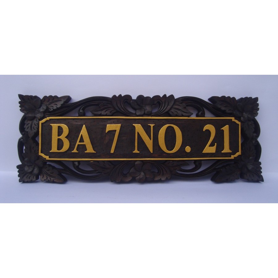 Papan Nama Dinding Ukiran Jepara Kayu Jati Murah