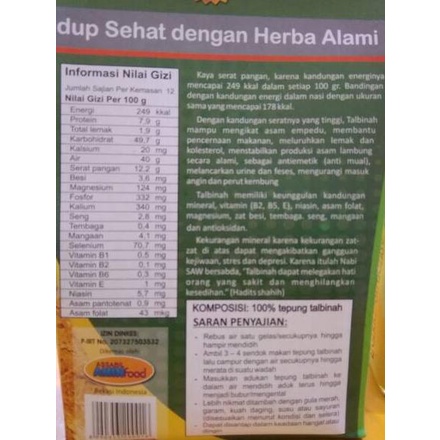 

[Ready stok] ღ Talbinah Resep Thibb Nabawy 400gr + 40gr Tepung Gandum Original YDStok Banyak ̿¯ (Sto