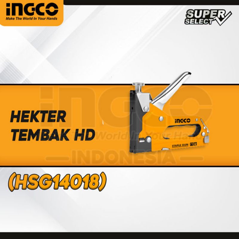 Hektar tembak HD INGCO HSG14018 staples tembak jok stapler gun tacker