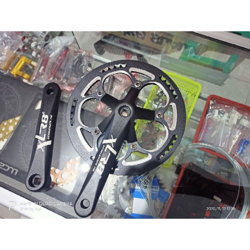 Crankset XLR8 kotak 54 T BCD 130 Sepeda lipat Minion minivelo road bike