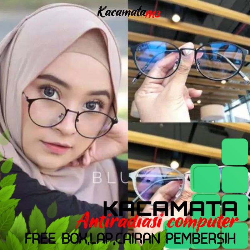 kacamata lensa antiradiasi computer tv hp laptop bisa normal minus plus cilinder tergantung permintaan sampai minus 5 cyl harga masih sama tulis saja pesanan kaka di catatan saat order free box lap cairan pembersih kode 9614 size50-18-134