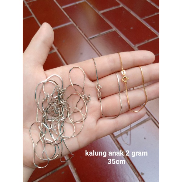 kalung anak perak asli lapis emas/kalung anak kasandra/kalung anak asli silver 925