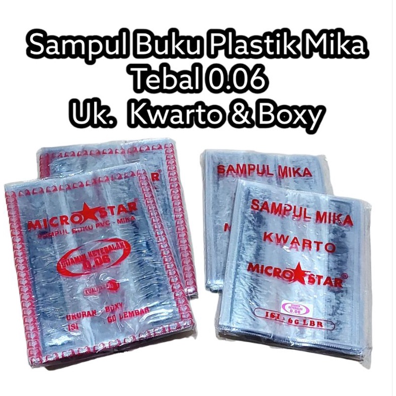 Jual SAMPUL PLASTIK MIKA TEBAL 0.06 ukuran KWARTO DAN BOXY | Shopee