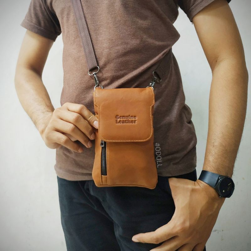 Tas Hp Kulit Asli Waistbag - Tas Mini Kulit