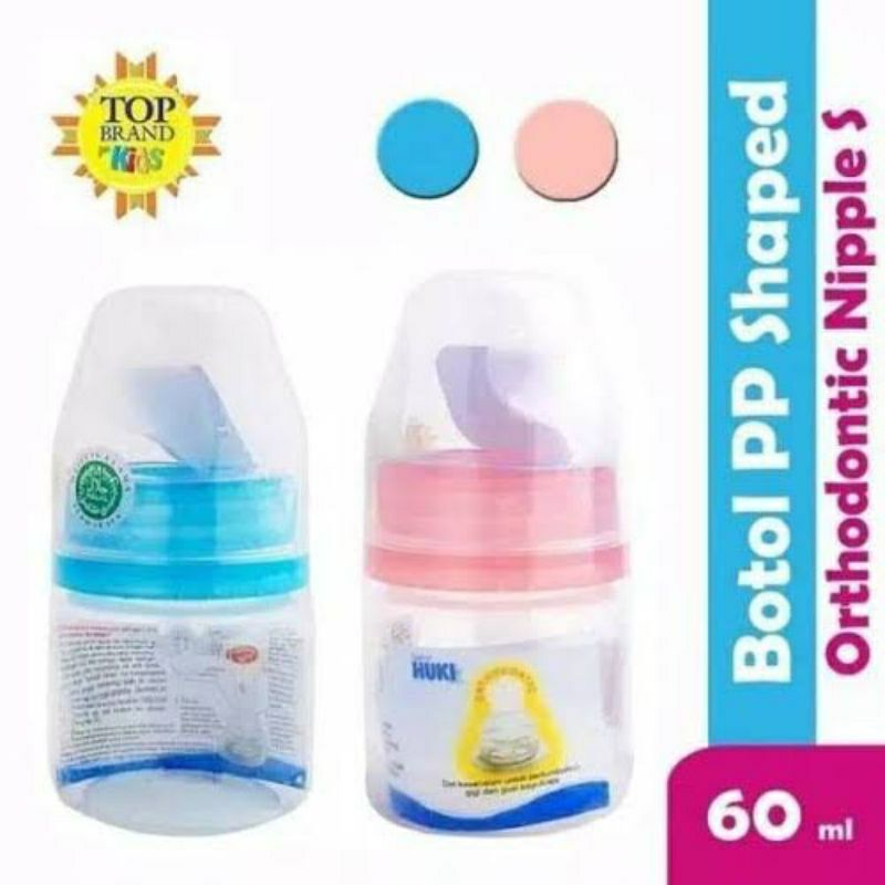 Huki Botol Susu Bayi Dot Gepeng 60ml